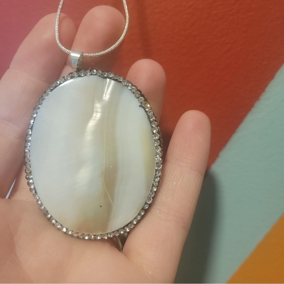 COPY- New Handmade Natural Abalone Shell Necklace On Silver Plat… - Picture 5 of 10